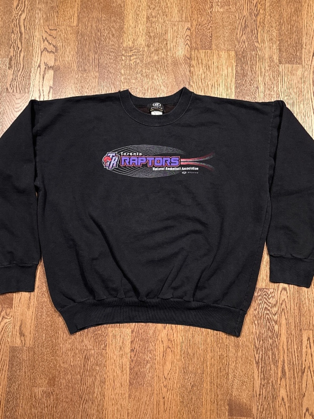 Vintage Y2K Toronto Raptors Bulletin Made in Canada Fleece Sweatshirt Mens XL